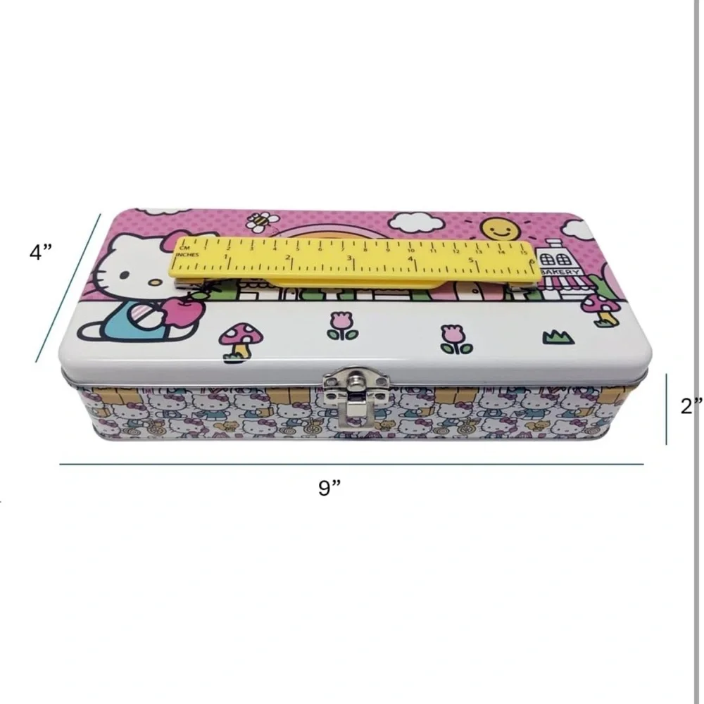 Sanrio Hello Kitty Pencil Box with Ruler Handle